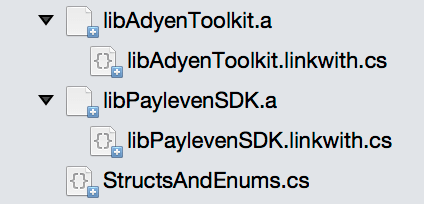 Xamarin Payleven - Link with files