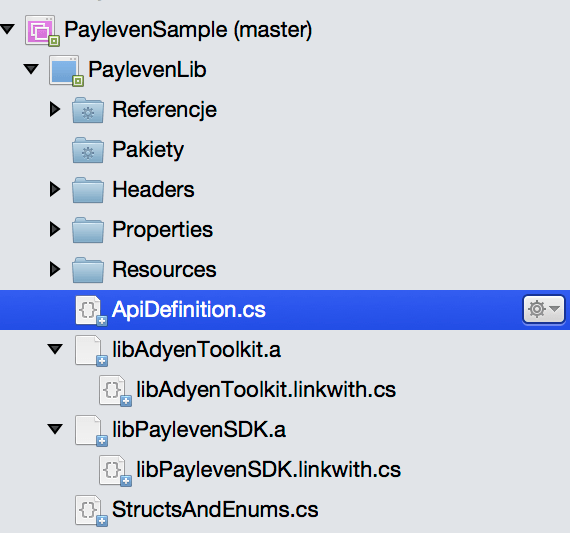 Xamarin Payleven API definitions